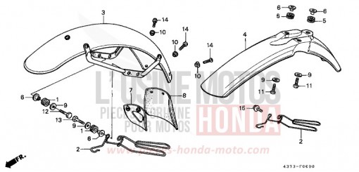 FRONT FENDER XL125SC de 1982